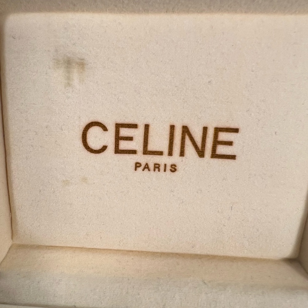 Vintage Celine Y2K Gold Tie Bar & Cufflinks Set Horse Logo - Picture 2 of 6